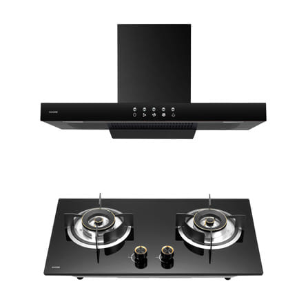 เตาฝัง+เครื่องดูดควัน KUCINE BLAZE-2G+BREEZE90