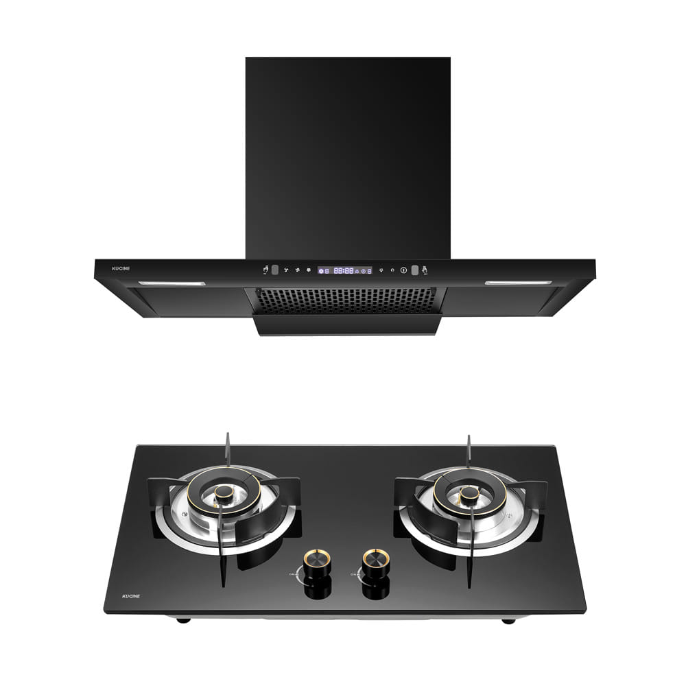 เตาฝัง+เครื่องดูดควัน KUCINE BLAZE-2G+AERO90