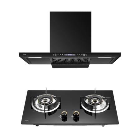 เตาฝัง+เครื่องดูดควัน KUCINE BLAZE-2G+AERO90