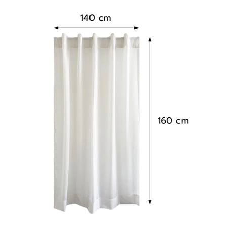 ผ้าม่านโปร่งซ่อนหู HOME LIVING STYLE NENNO 140x160 ซม. สีขาว_5