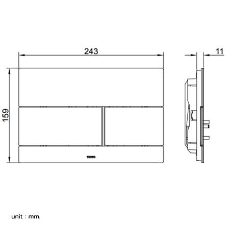 ปุ่มกดโถสุขภัณฑ์ TOTO MB171M-SS_1