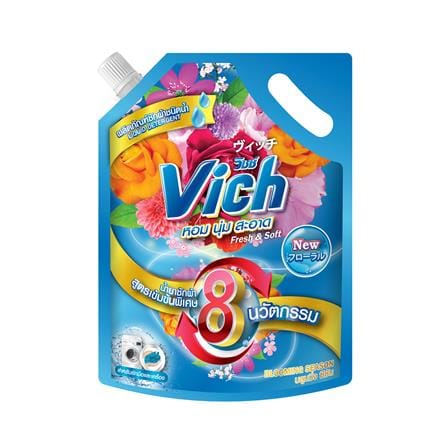 น้ำยาซักผ้าสูตรเข้มข้น VICH เฟรช แอนด์ ซอฟท์ 700 มล. กลิ่นบลูมมิ่ง ซีซัน_0