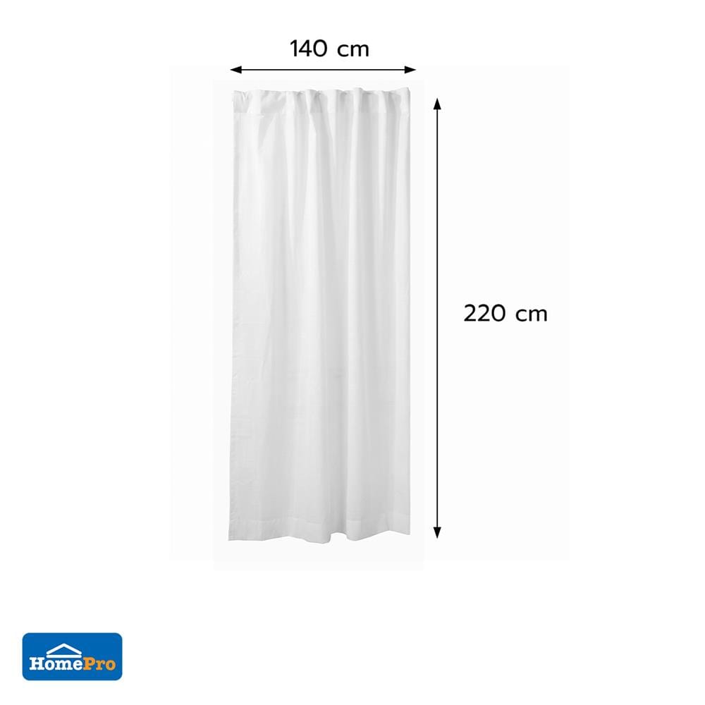 ผ้าม่านโปร่งซ่อนหู HOME LIVING STYLE NENNO 140x220 ซม. สีขาว