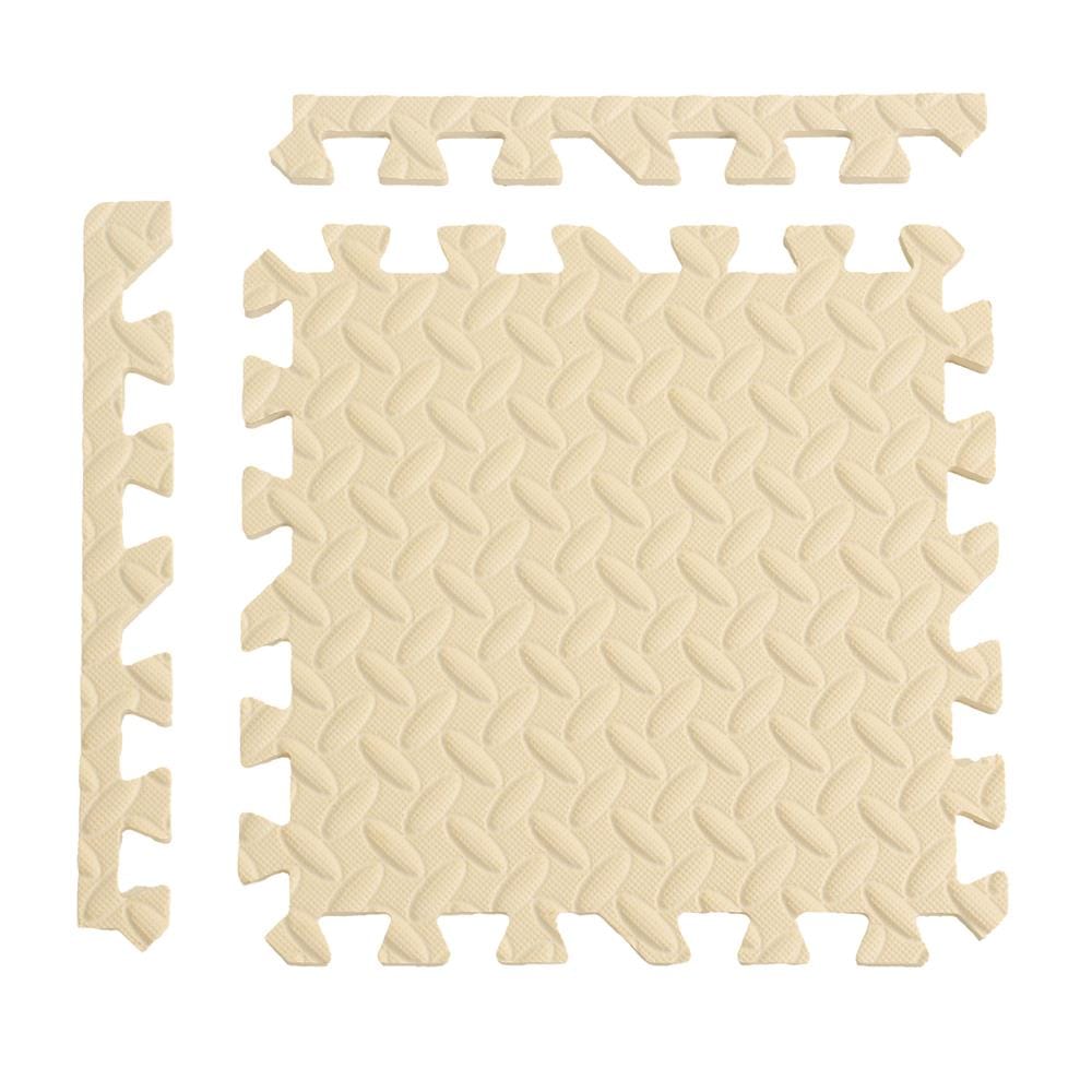 แผ่นรองนั่ง JIGSAW HOME LIVING STYLE BASE 32x32 ซม. สีเบจ (แพ็ก 9 ชิ้น)