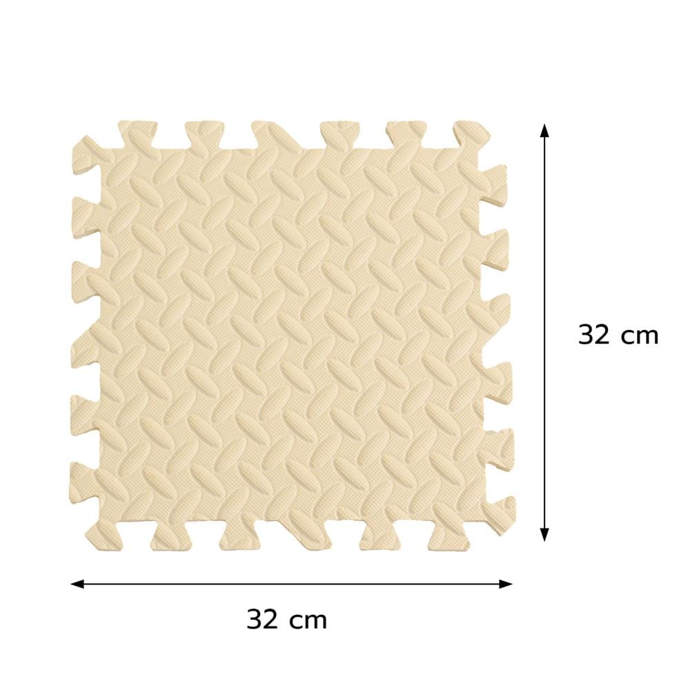 แผ่นรองนั่ง JIGSAW HOME LIVING STYLE BASE 32x32 ซม. สีเบจ (แพ็ก 9 ชิ้น)