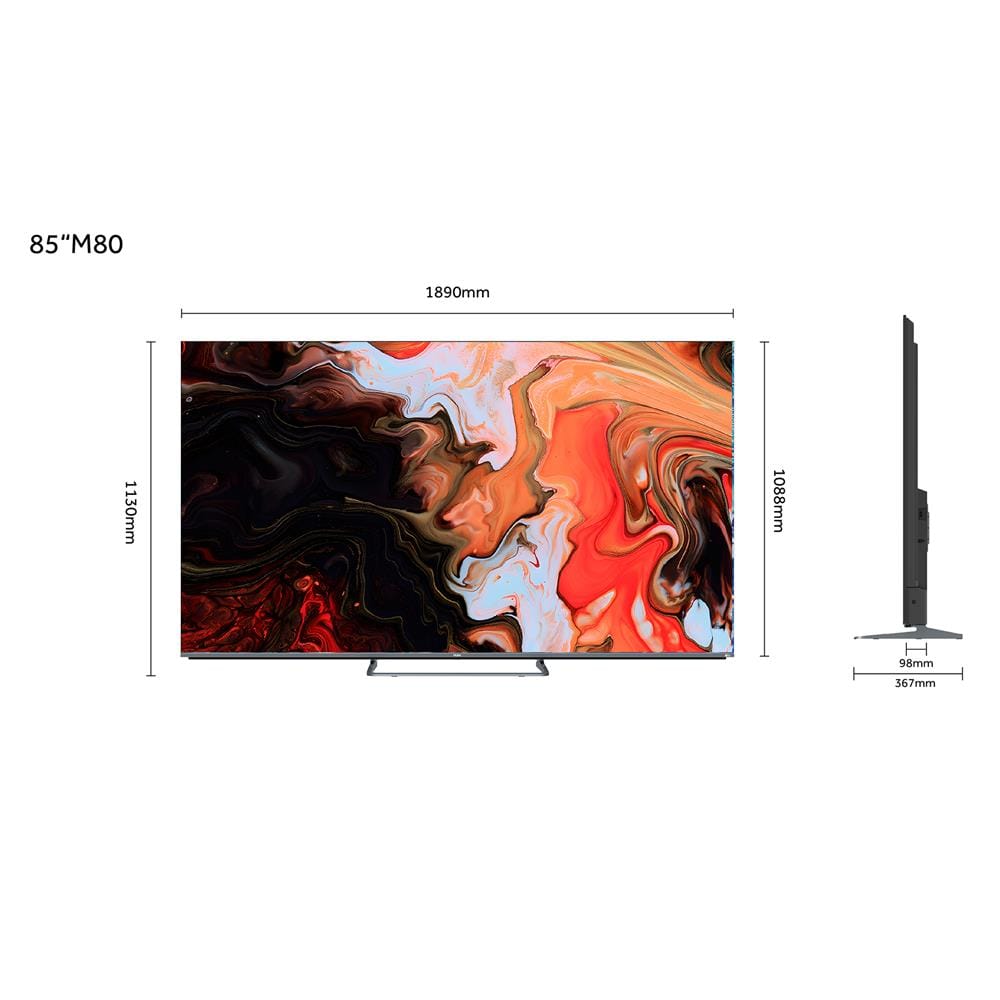 ทีวี มินิคิวแอลอีดี 85 นิ้ว HAIER (4K, MINI QLED, GOOGLE TV) H85M80FUX