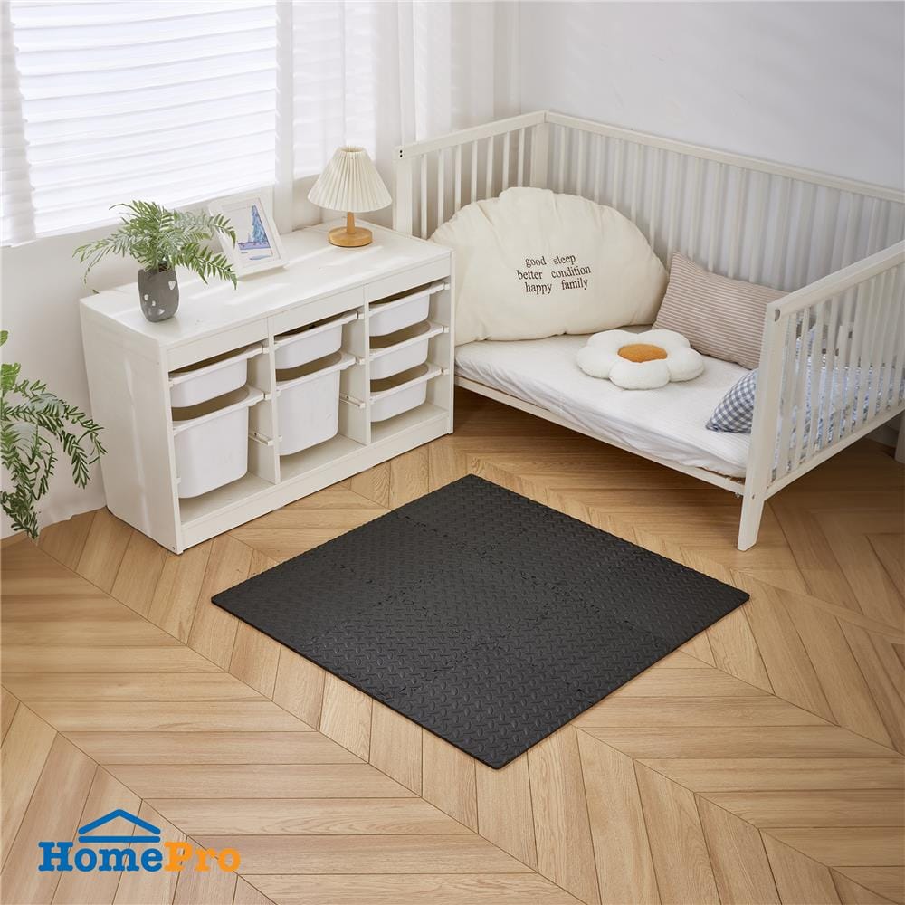 แผ่นรองนั่ง JIGSAW HOME LIVING STYLE BASE 32x32 ซม. สีดำ (แพ็ก 9 ชิ้น)