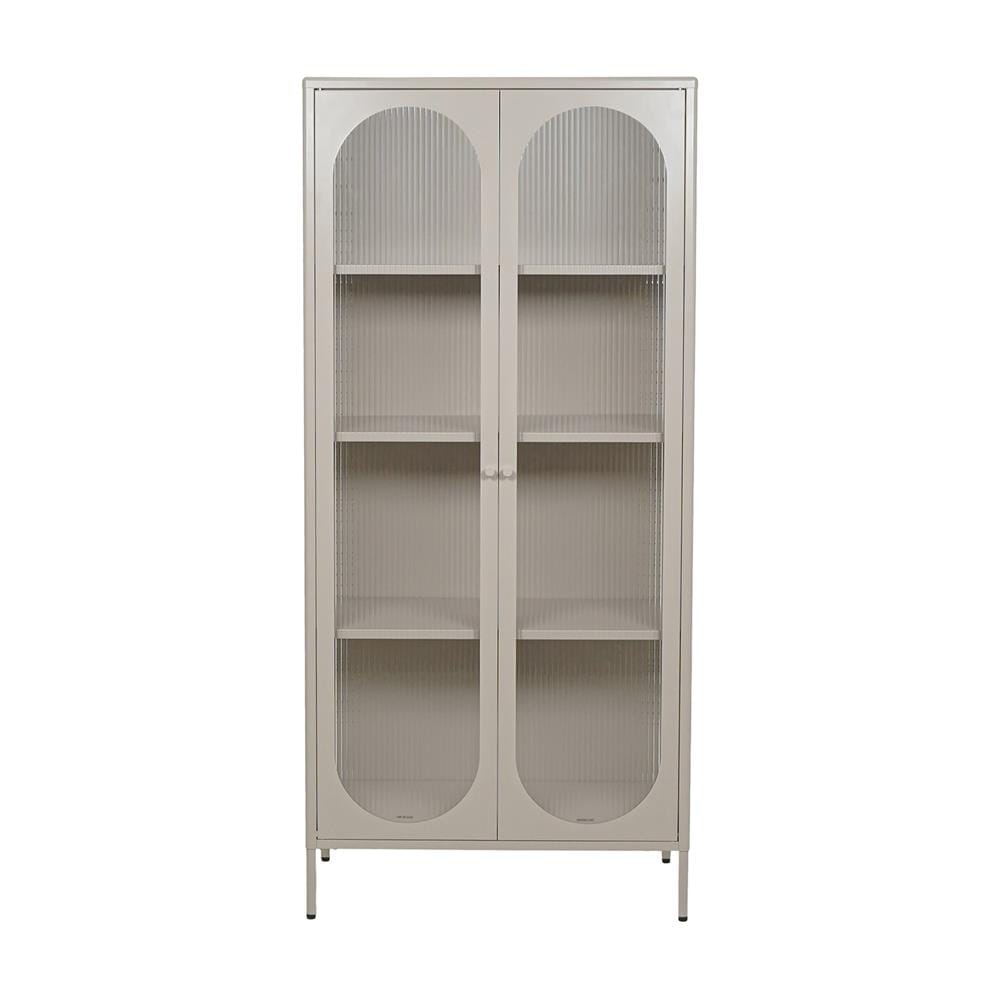 ตู้โชว์ 2 บานเปิด FURDINI ARCO 80 ซม. สีเทา