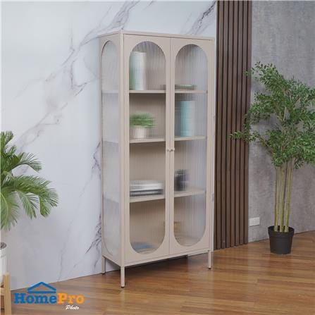 ตู้โชว์ 2 บานเปิด FURDINI ARCO 80 ซม. สีเทา_4