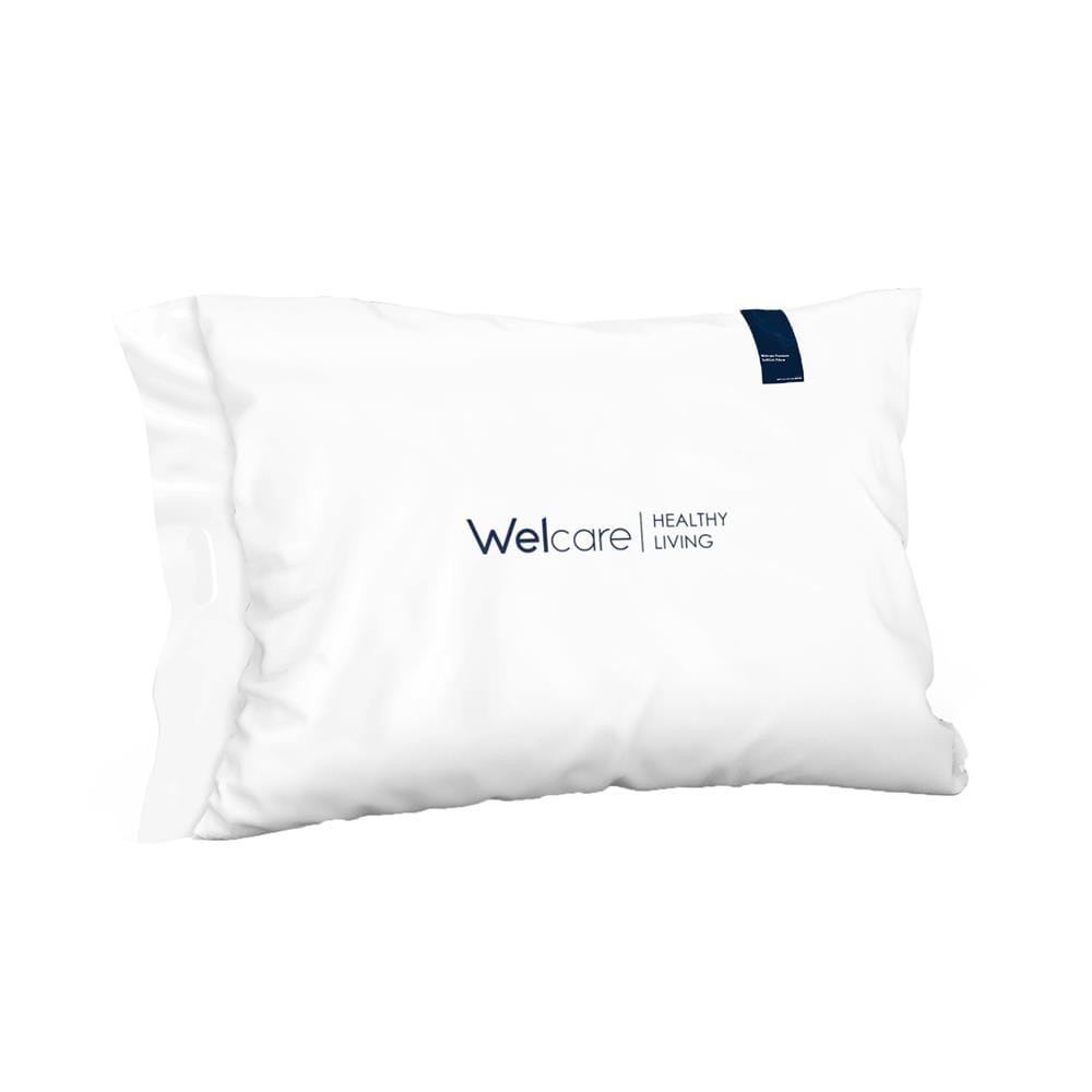 หมอนหนุน ขนห่านเทียม WELCARE SOFT GEL 49x74x21 ซม. สีขาว