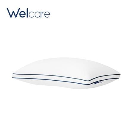 หมอนหนุน ขนห่านเทียม WELCARE SOFT GEL 49x74x21 ซม. สีขาว_0