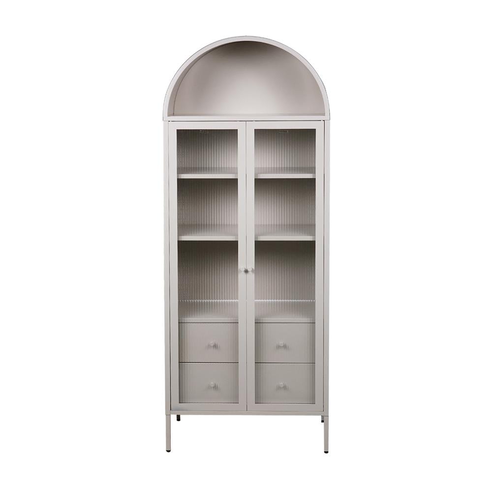 ตู้โชว์ 2 บานเปิด FURDINI ARCO 75 ซม. สีเทา