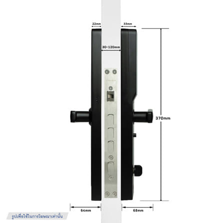 กลอนดิจิตอล CONLOCK CL-Z13 PRO สีดำ_6