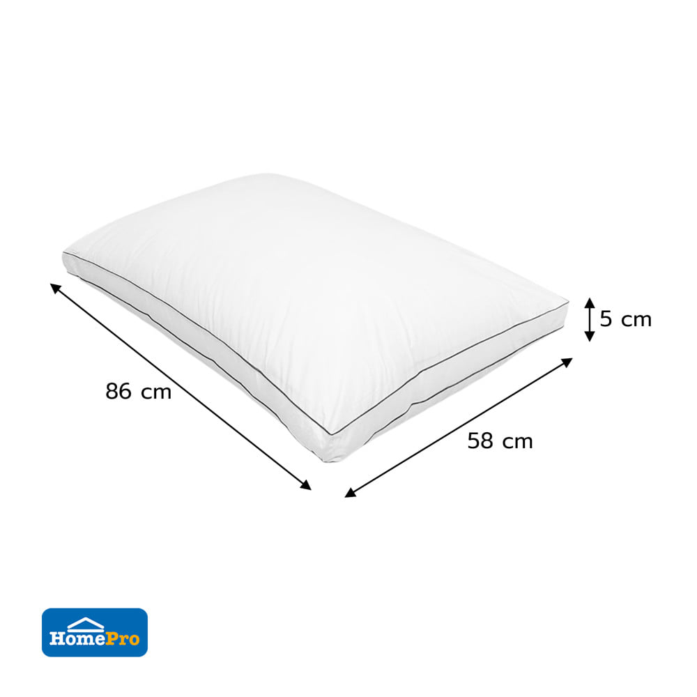 หมอนหนุน ไมโครไฟเบอร์ HOME LIVING STYLE EXTRA FIRM 23x34 นิ้ว สีขาว