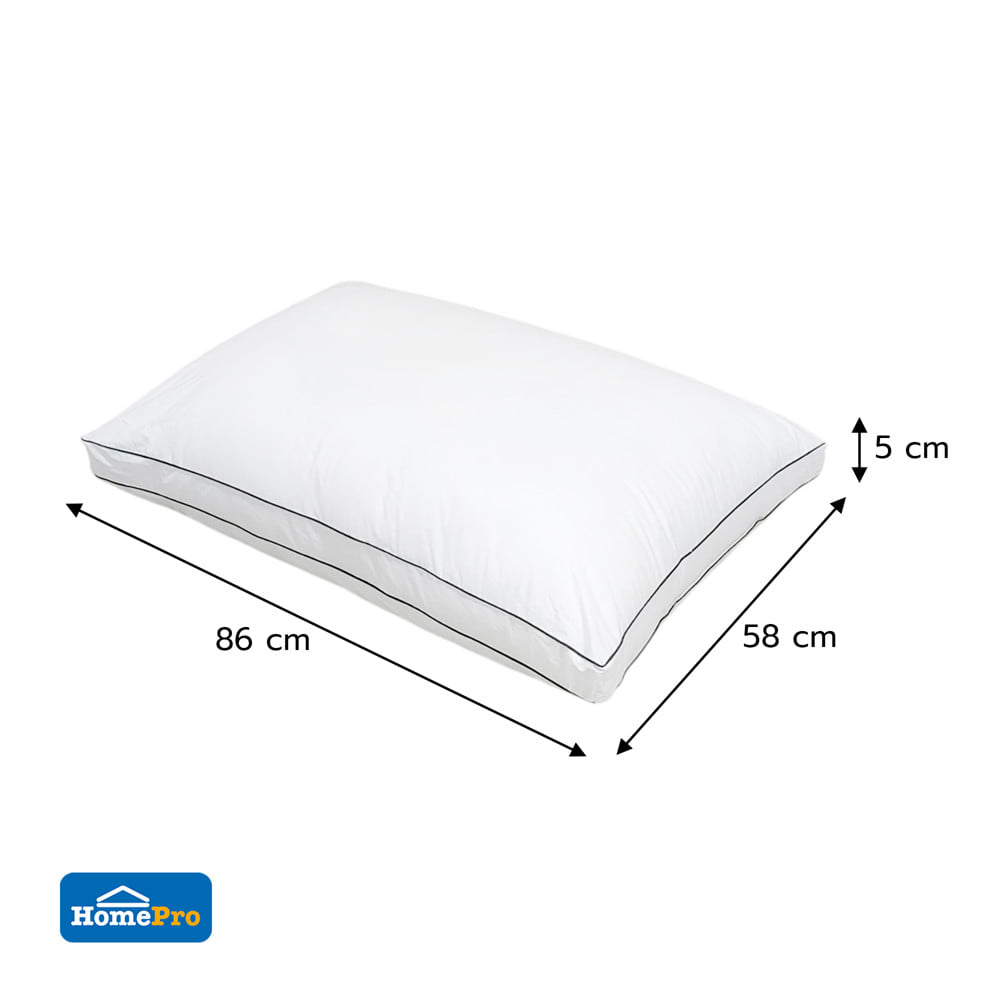 หมอนหนุน ไมโครไฟเบอร์ HOME LIVING STYLE EXTRA MEDIUM 23x34 นิ้ว สีขาว
