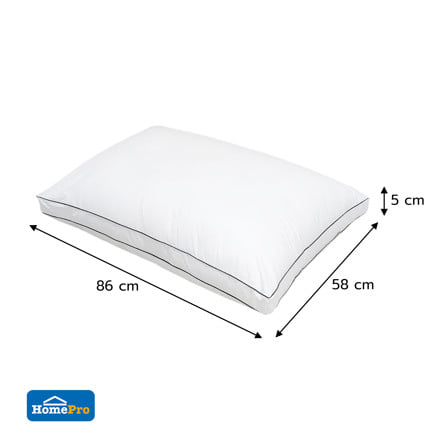 หมอนหนุน ไมโครไฟเบอร์ HOME LIVING STYLE EXTRA MEDIUM 23x34 นิ้ว สีขาว_5