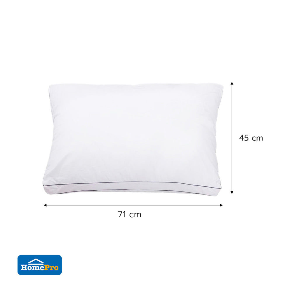 หมอนหนุน ไมโครไฟเบอร์ HOME LIVING STYLE FIRM 18x28 นิ้ว สีขาว