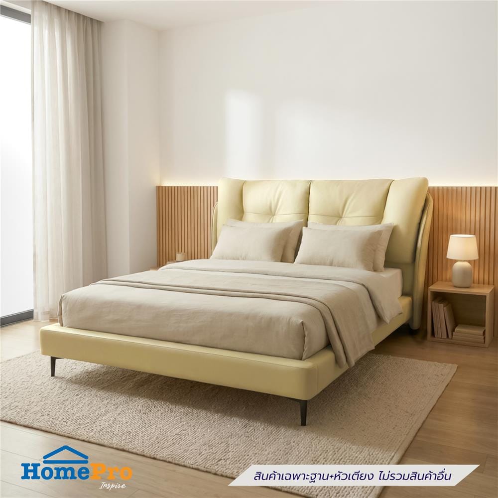 ฐานรองหัวเตียง 6 ฟุต BENETTA SERENO สี BEIGE