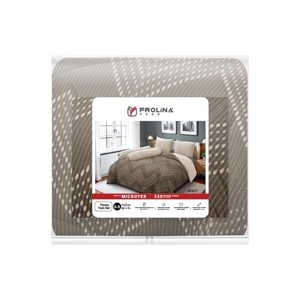 ชุดผ้าปูที่นอน 3.5 ฟุต (ชุด 4 ชิ้น) FROLINA MICROTEX DF077