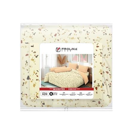 ชุดผ้าปูที่นอน 6 ฟุต (ชุด 6 ชิ้น) FROLINA MICROTEX DF079_4