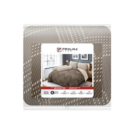 ชุดผ้าปูที่นอน 6 ฟุต (ชุด 6 ชิ้น) FROLINA MICROTEX DF077_4
