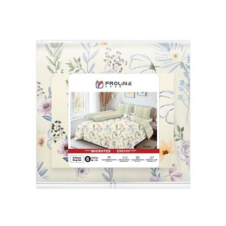 ชุดผ้าปูที่นอน 6 ฟุต (ชุด 6 ชิ้น) FROLINA MICROTEX DF074_4