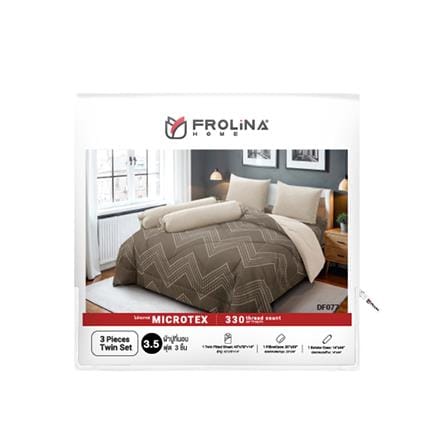 ชุดผ้าปูที่นอน 3.5 ฟุต (ชุด 3 ชิ้น) FROLINA MICROTEX DF077_4