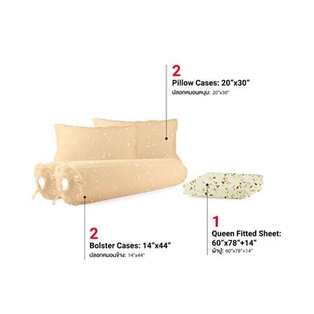 ชุดผ้าปูที่นอน 5 ฟุต (ชุด 5 ชิ้น) FROLINA MICROTEX DF079_2