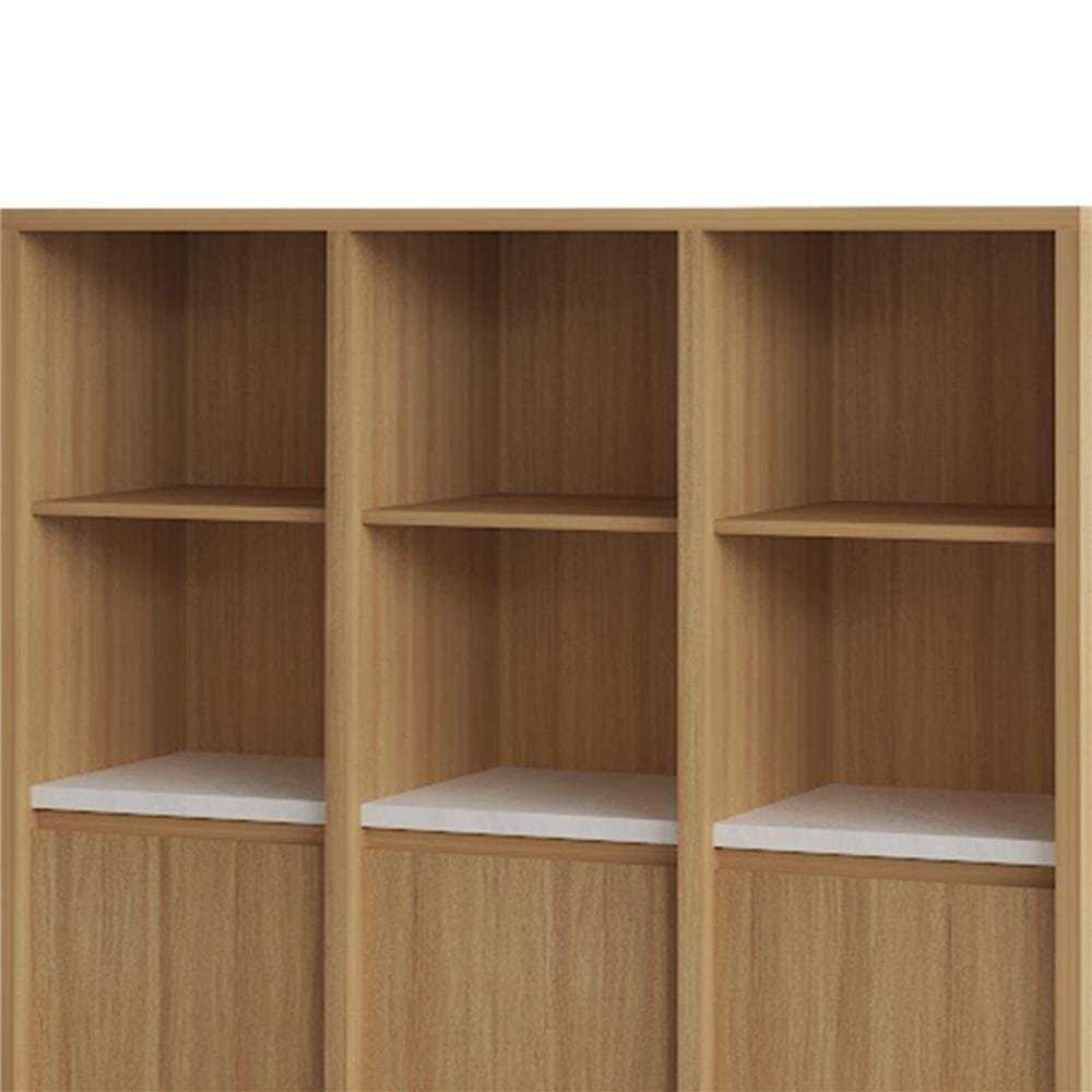ชั้นวางของผสม 3 ชั้น 3 บานเปิด FURDINI AOMI 120 ซม. สี NATURAL OAK/ขาว