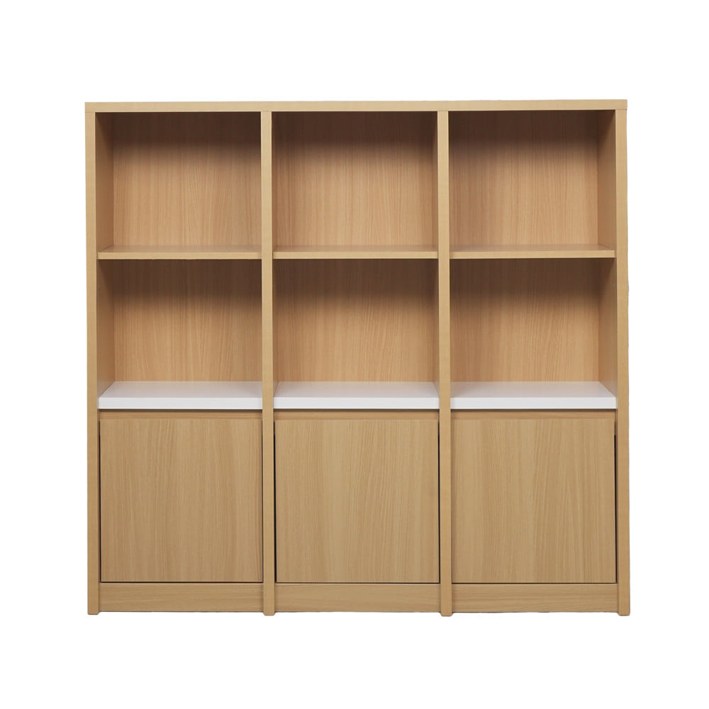 ชั้นวางของผสม 3 ชั้น 3 บานเปิด FURDINI AOMI 120 ซม. สี NATURAL OAK/ขาว