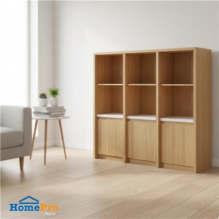 ชั้นวางของผสม 3 ชั้น 3 บานเปิด FURDINI AOMI 120 ซม. สี NATURAL OAK/ขาว_4