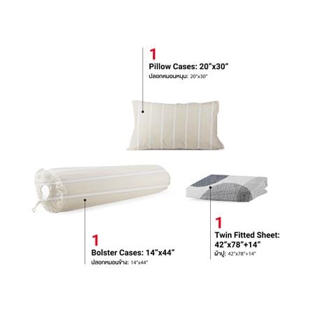 ชุดผ้าปูที่นอน 3.5 ฟุต (ชุด 3 ชิ้น) FROLINA MICROTEX DF078_2