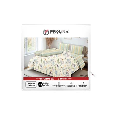 ชุดผ้าปูที่นอน 3.5 ฟุต (ชุด 3 ชิ้น) FROLINA MICROTEX DF074_4