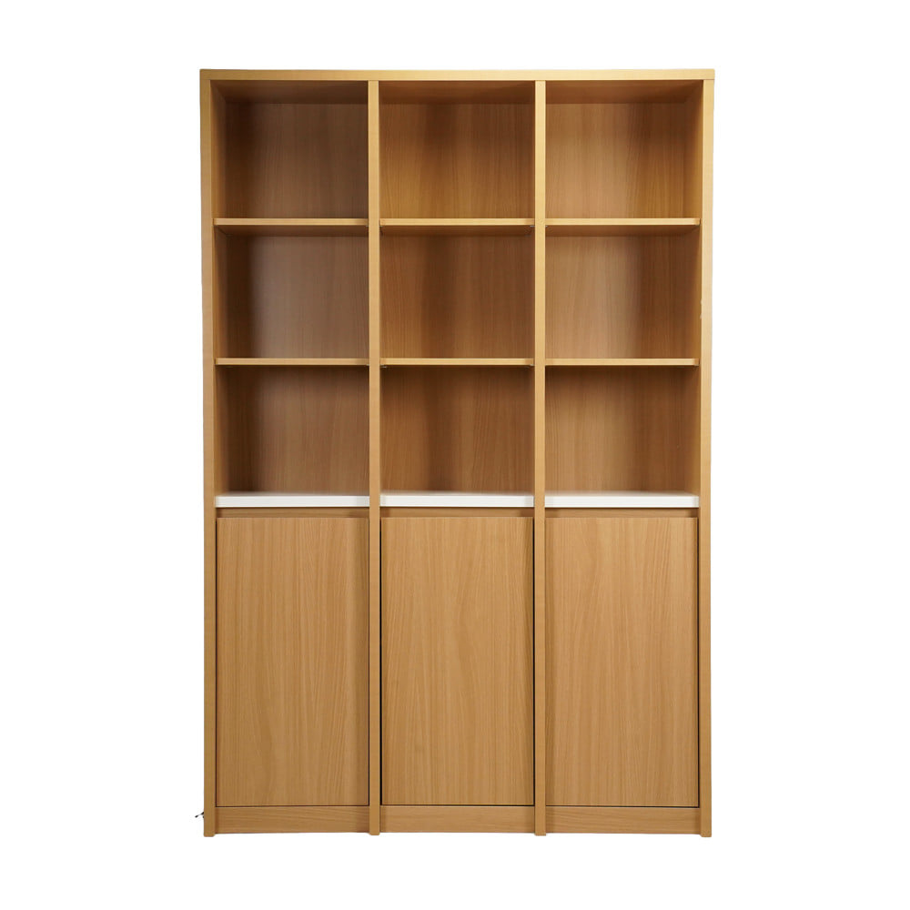 ชั้นวางของผสม 5 ชั้น 3 บานเปิด FURDINI AOMI 120 ซม. สี NATURAL OAK/ขาว