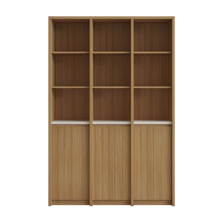 ชั้นวางของผสม 5 ชั้น 3 บานเปิด FURDINI AOMI 120 ซม. สี NATURAL OAK/ขาว_1