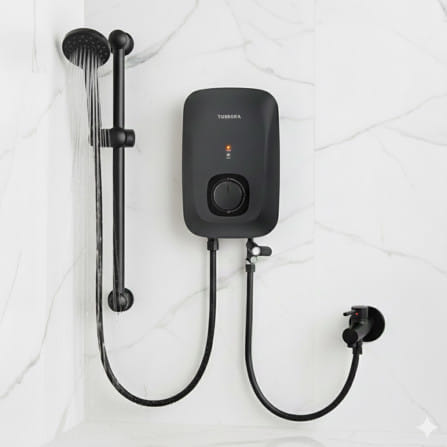 เครื่องทำน้ำอุ่น TURBORA AC-35E สีดำ 3500 วัตต์_5