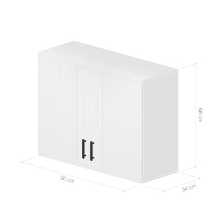 ตู้แขวนคู่ CABIN LANO 90x68 ซม. สีขาว_5
