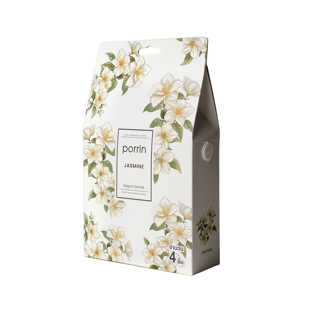 ถุงหอมปรับอากาศ PORRIN JASMINE 20 กรัม (แพ็ก 4 ชิ้น)
