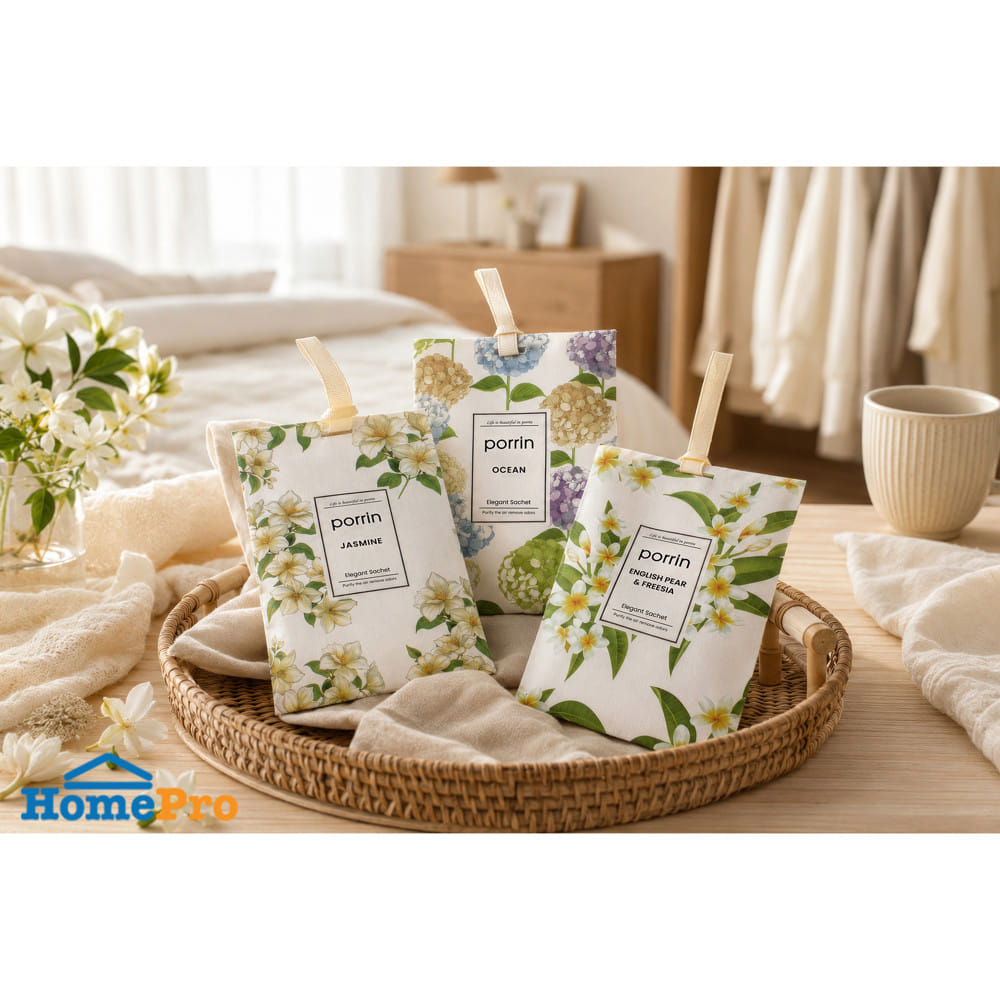ถุงหอมปรับอากาศ PORRIN JASMINE 20 กรัม (แพ็ก 4 ชิ้น)