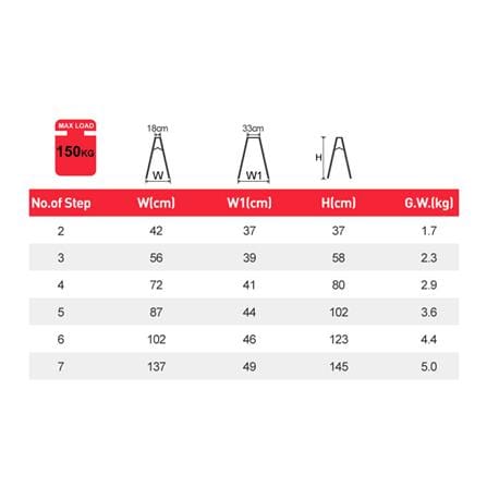 บันได STEP 3 ขั้น BARCO ADHL-003-ALU สีอะลูมิเนียม_1