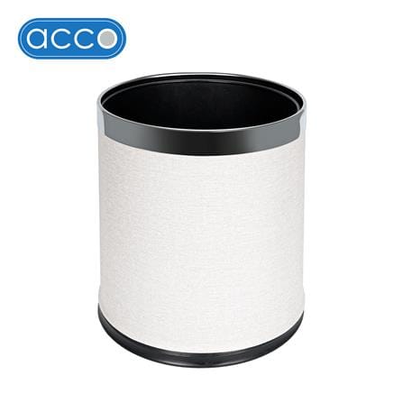 ถังขยะกลม ACCO LEATHER PU 7 ลิตร สีเบจ_0
