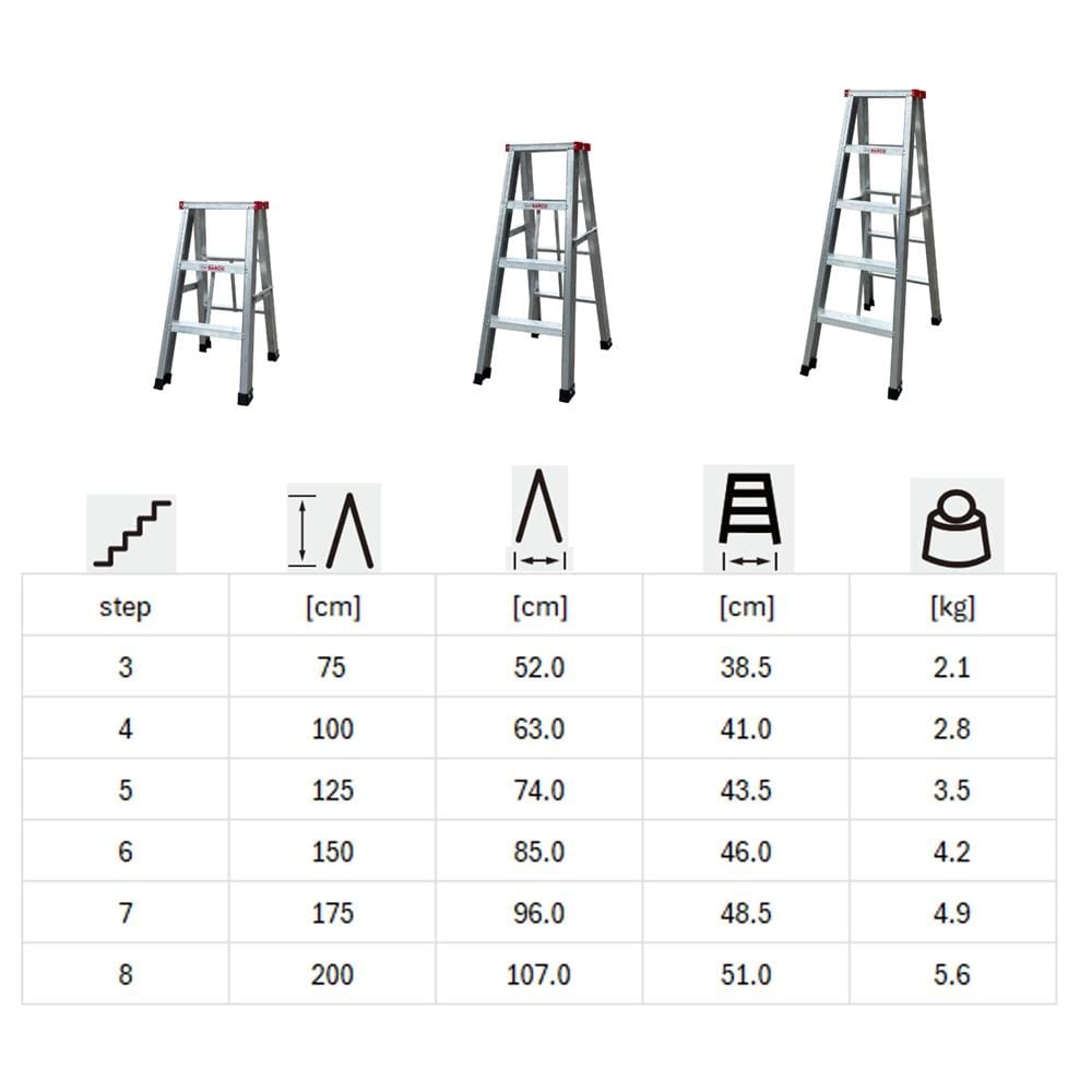 บันไดทรง A BARCO LITE 3 ขั้น 2 ทาง