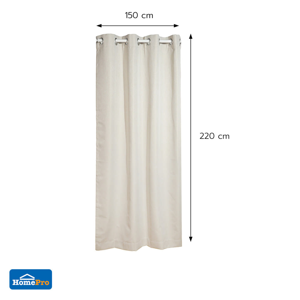 ผ้าม่าน EYELET HOME LIVING STYLE ADAM UV 150x220 ซม. สีครีม