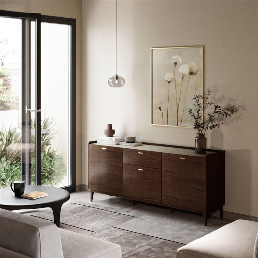 ตู้เตี้ยบานผสม SB FURNITURE WESTINA 19243381 180 ซม. สีวอลนัท