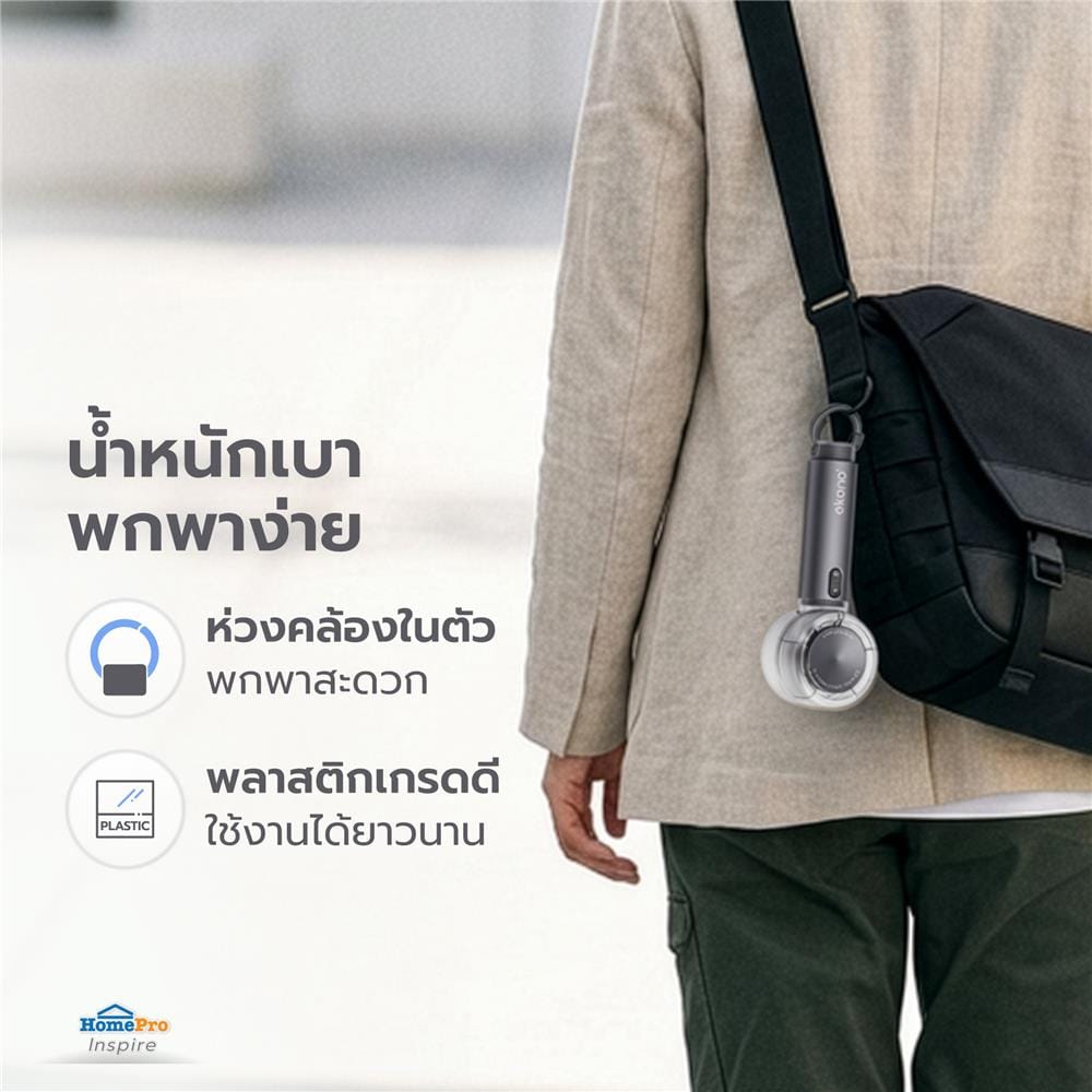 พัดลมพกพา EKONO EK-PTB16 FS01 สีเทา