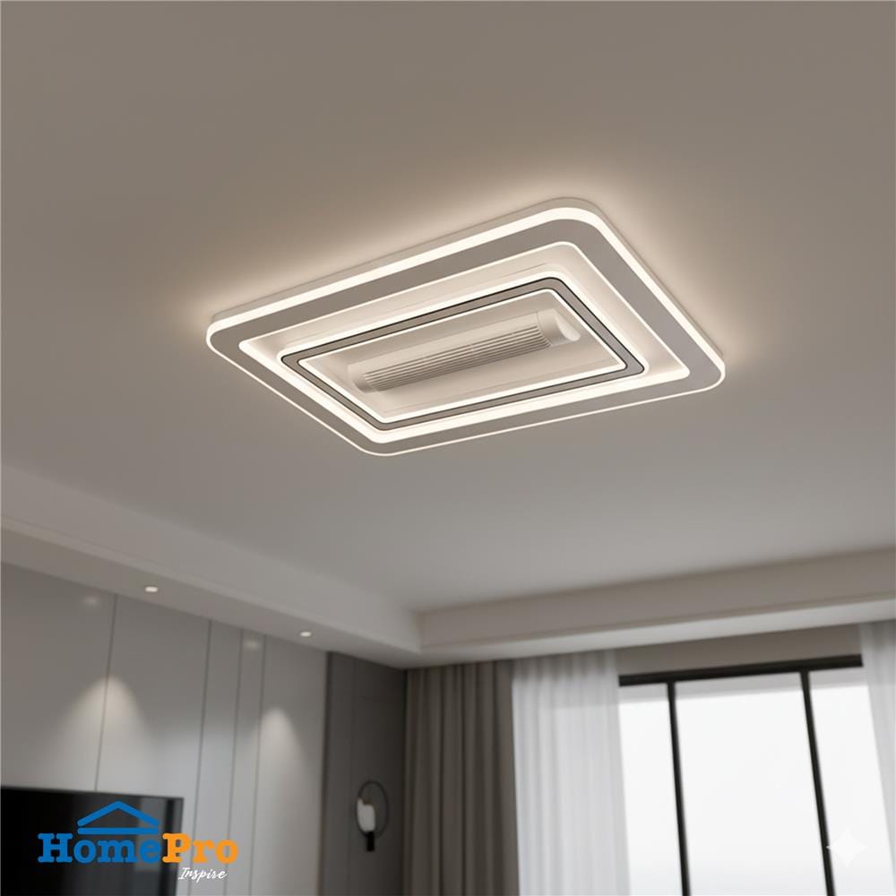 ไฟเพดานพัดลม LED CARINI CN43-6012WH 128 วัตต์ 43 นิ้ว สีขาว