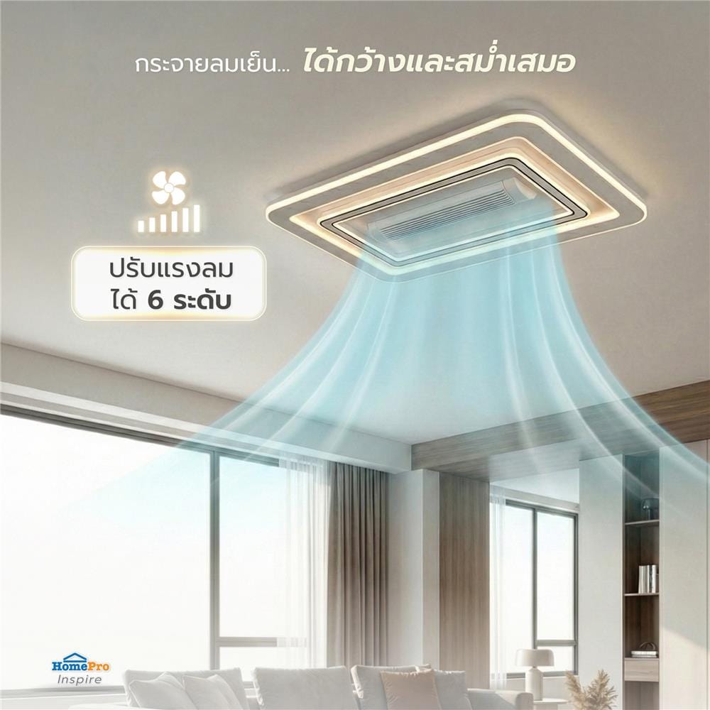 ไฟเพดานพัดลม LED CARINI CN43-6012WH 128 วัตต์ 43 นิ้ว สีขาว