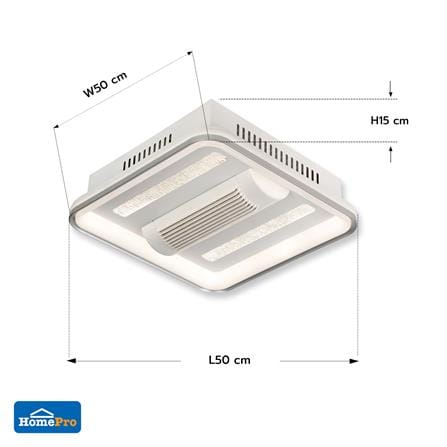 ไฟเพดานพัดลม LED CARINI CN20-6010WH 66 วัตต์ 20 นิ้ว สีขาว_6