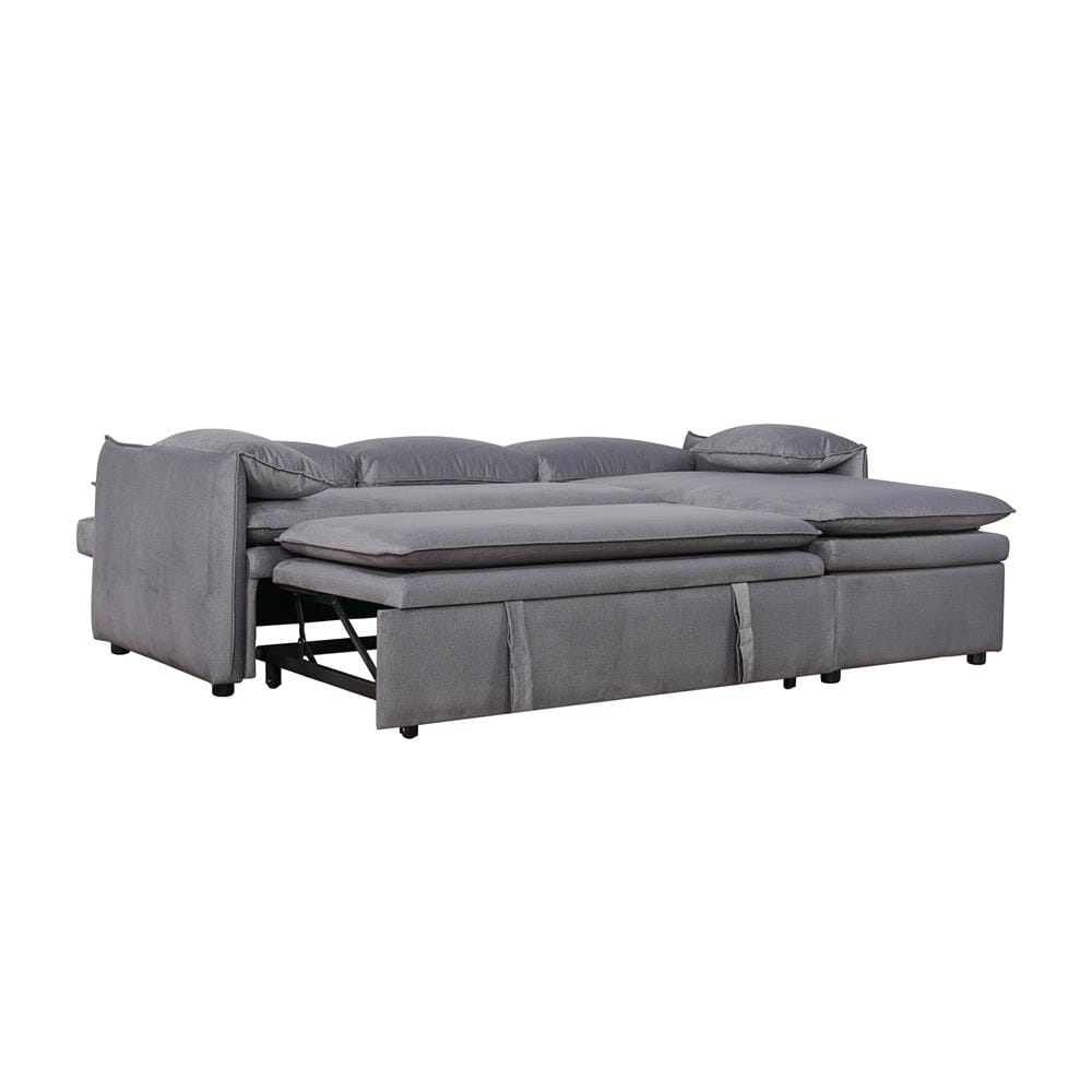 โซฟาเข้ามุมขวา FURDINI SPACE PET FRIENDLY สีเทา
