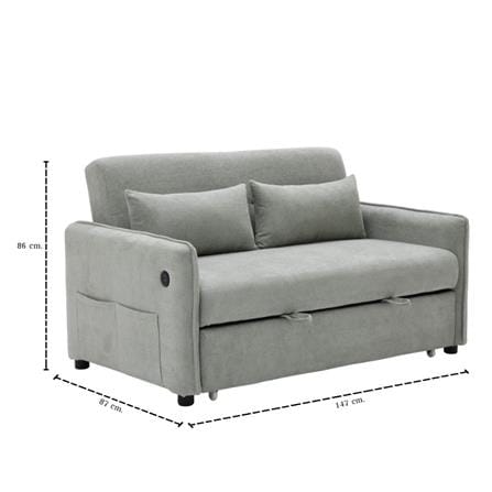 โซฟาเบด SB FURNITURE BONDANIE 19244792 สีเทา_6